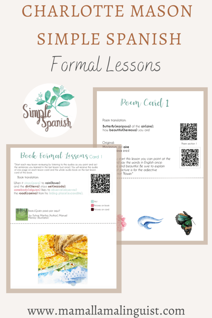 Charlotte Mason Simple Spanish Formal Lessons