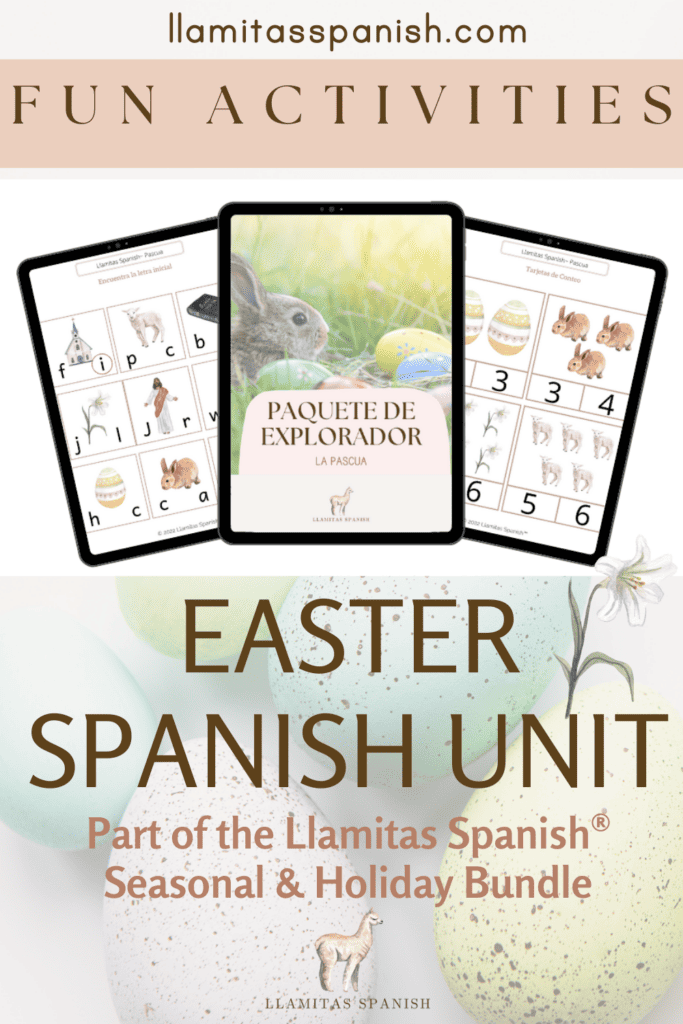 Spanish Easter unit printables 