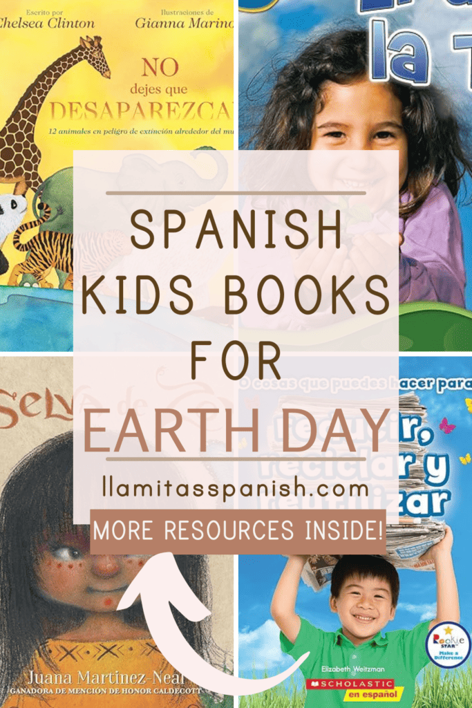 Earth Day book covers in Spanish for kids