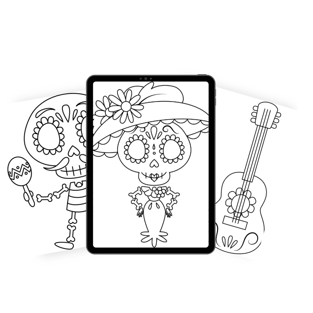day of the dead coloring pages