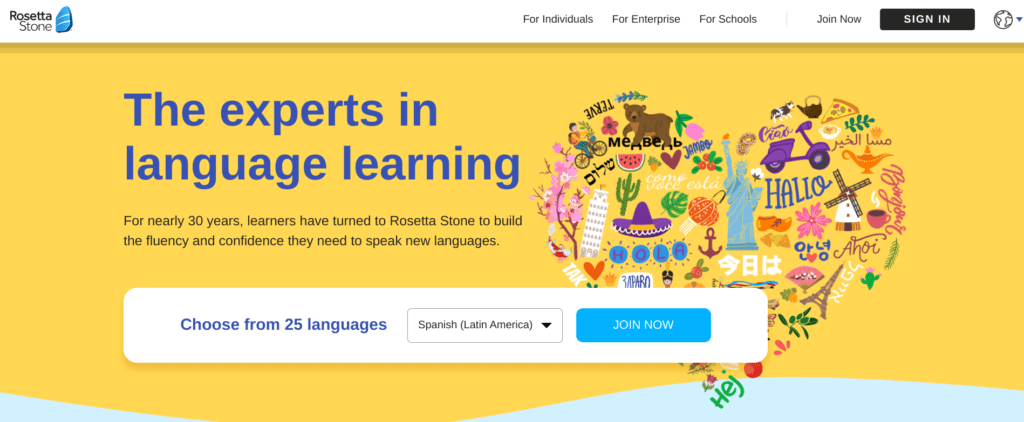 Rosetta stone spanish course