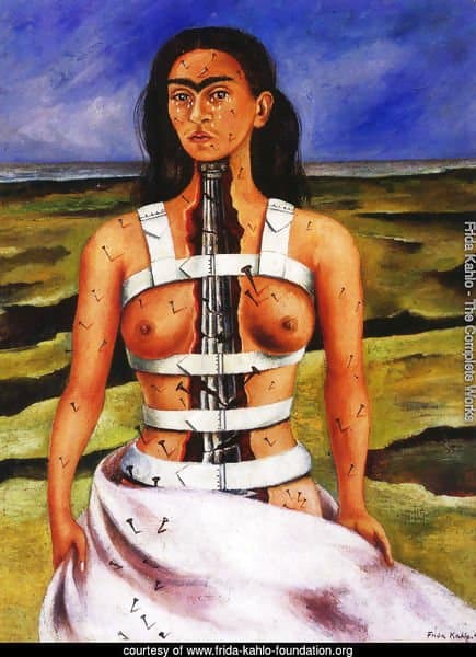 Frida Kahlo painting The Broken Column