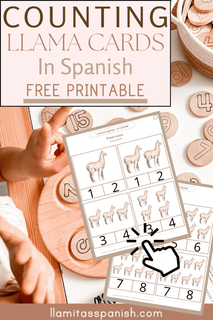 free llama counting cards in Spanish