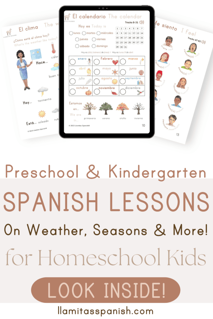 Preschool Spanish lessons weather