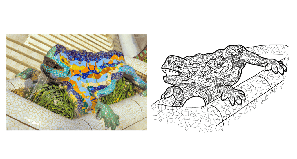 Park Guell Lizard, fondly known as \'El Drac\', meaning \'the dragon\'