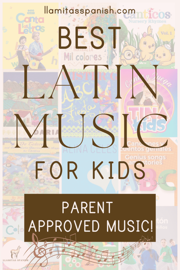 Latin Music album covers for kids such as Canticos, Alina Celeste and more.