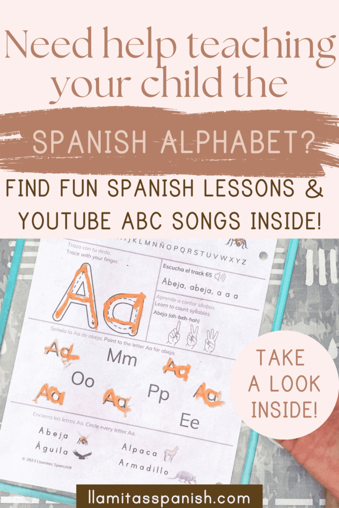 Spanish alphabet worksheets for preschool