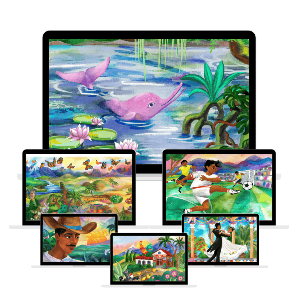 Audiovideos in Llamitas Spanish curriculum