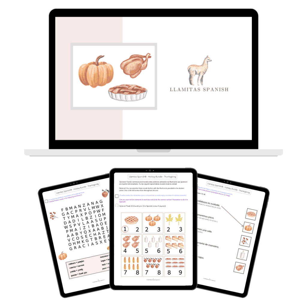 Thanksgiving Spanish printables