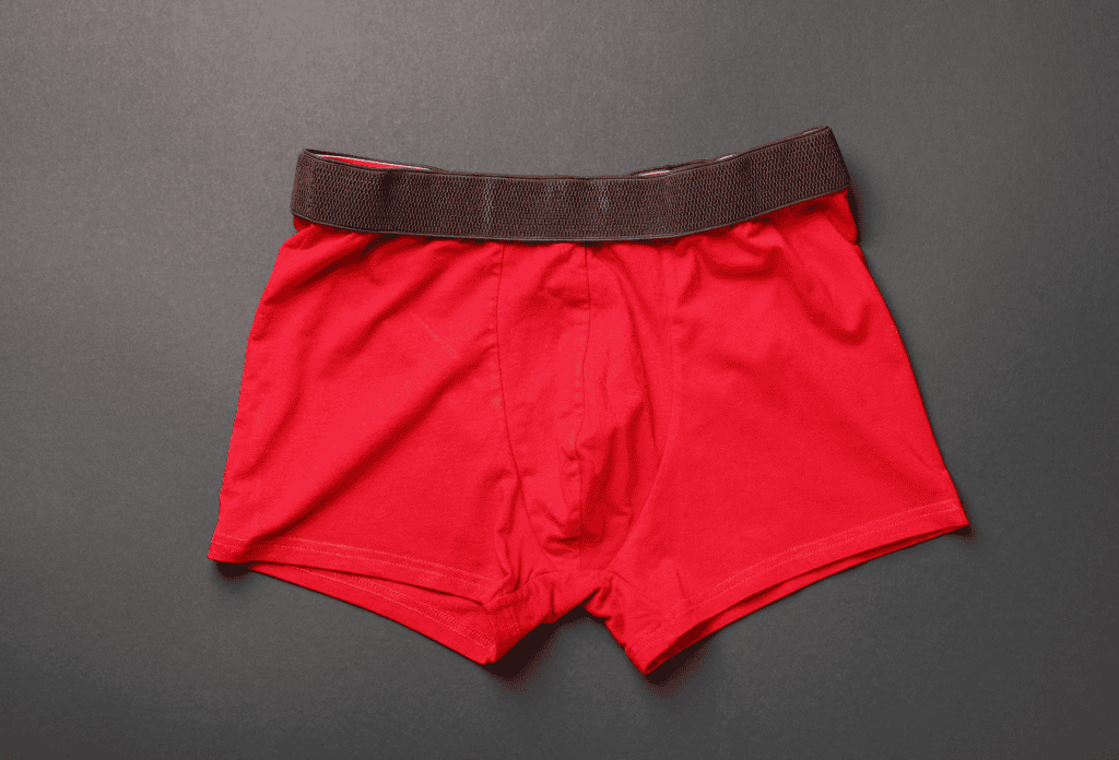 red boxer shorts or underwear