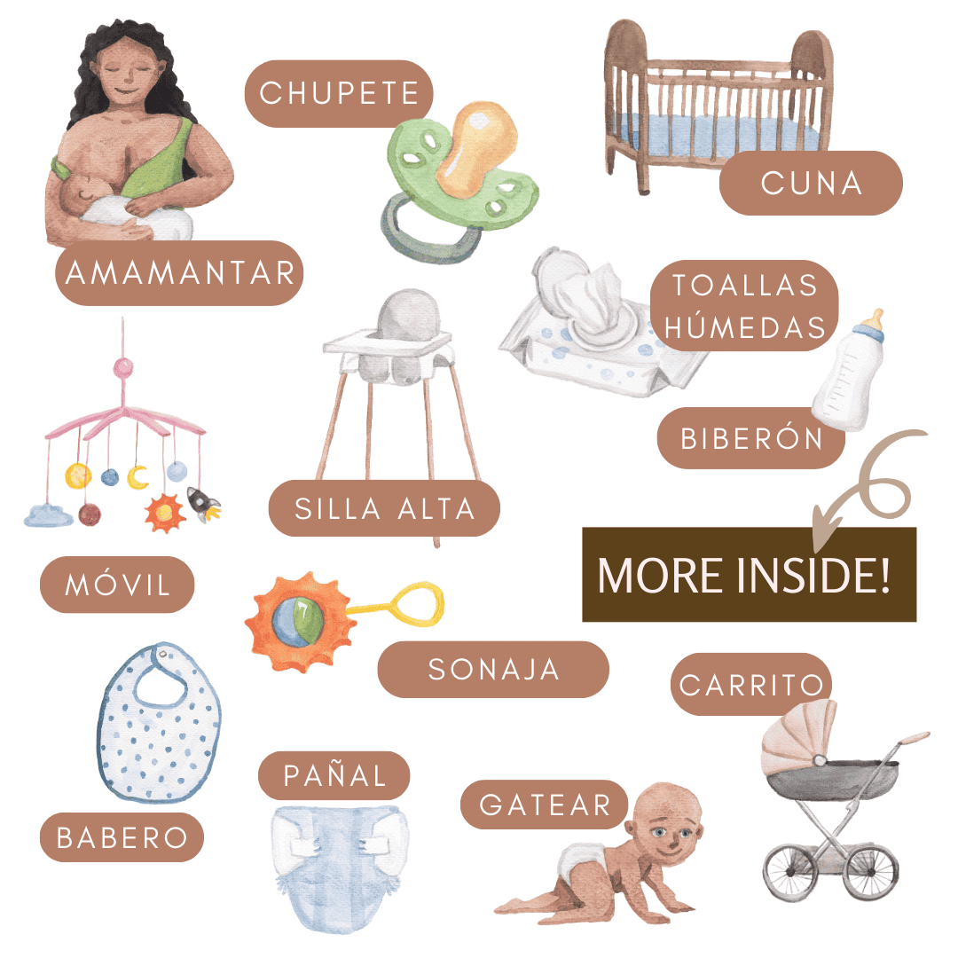 baby items in Spanish