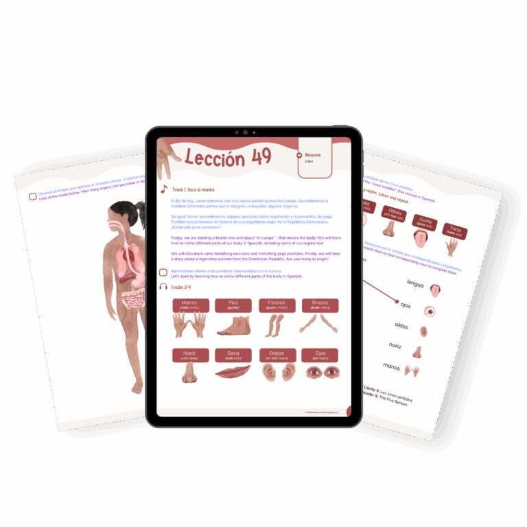 Spanish worksheets about the human body