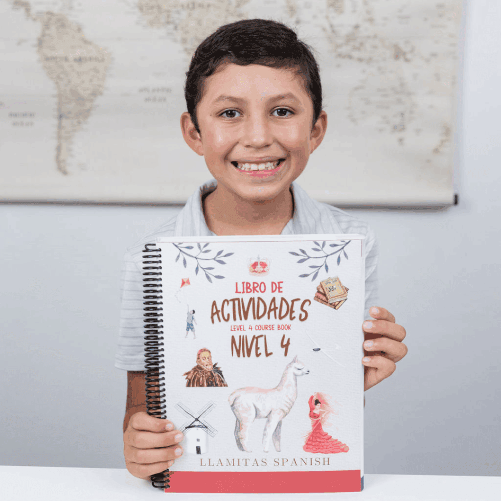 Level 4 Student holding textbook