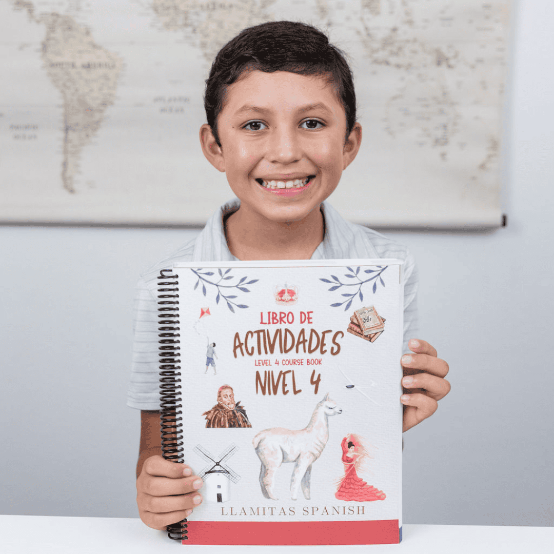 Level 4 Student holding textbook