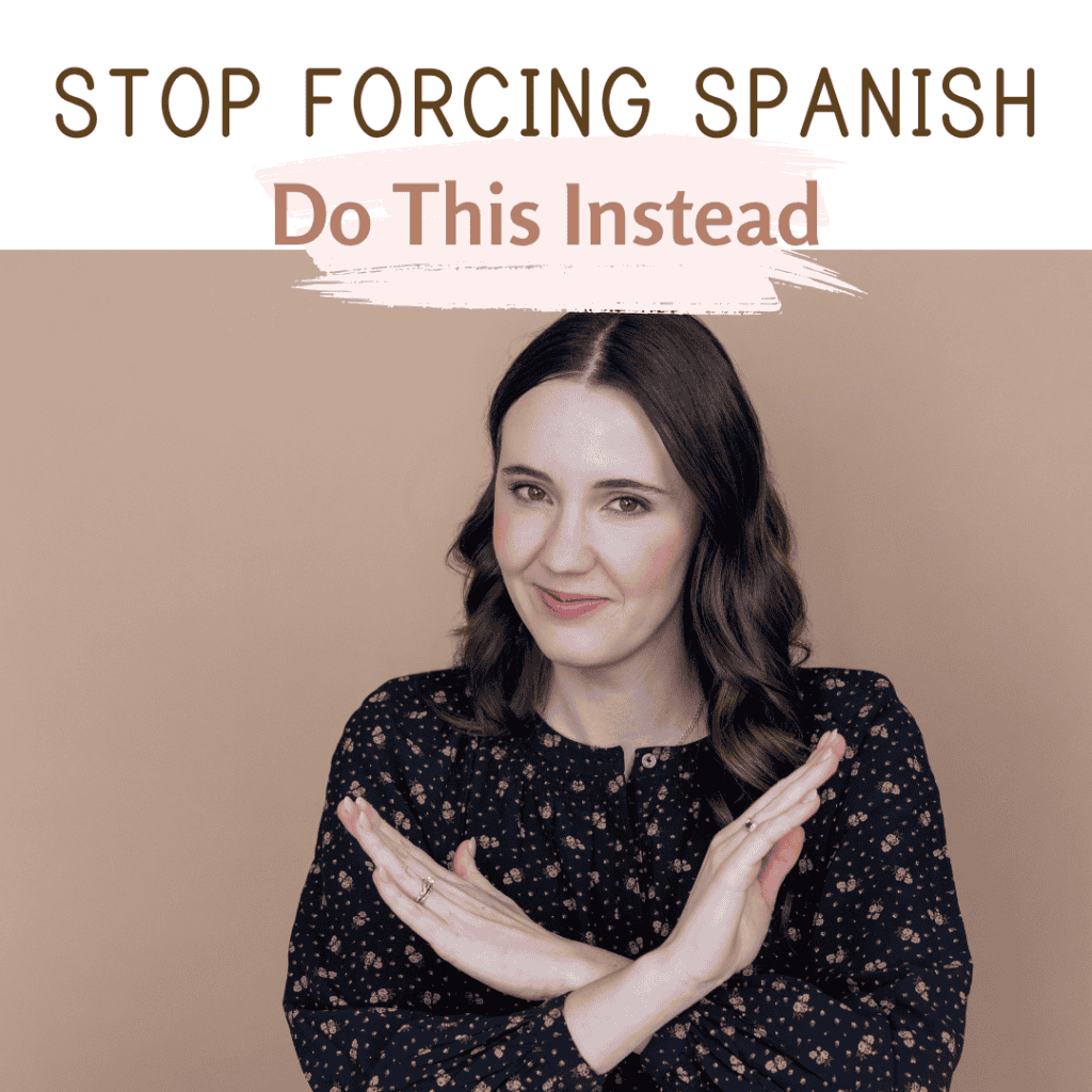 Founder of Llamitas Spanish crossing arms to say stop